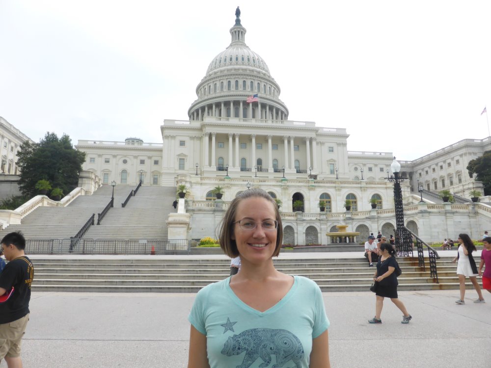 Nordic Republicans' President Lauren Ell at the U.S. Capitol in Washington D.C.