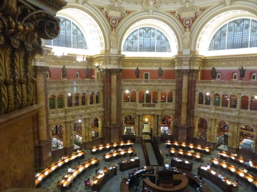 Inside the Library of Congress in Washington D.C.